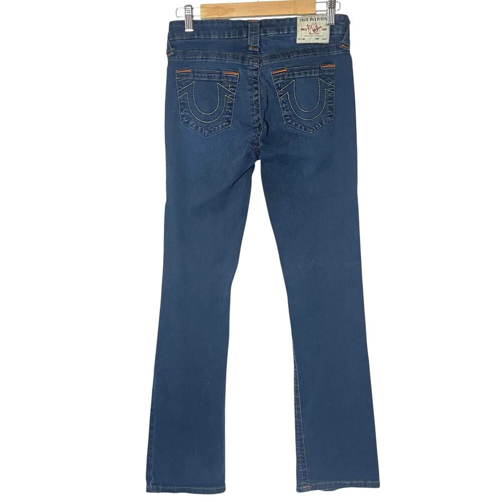 True Religion Becca Mid Rise Bootcut Dark Wash Denim Jeans Size 28